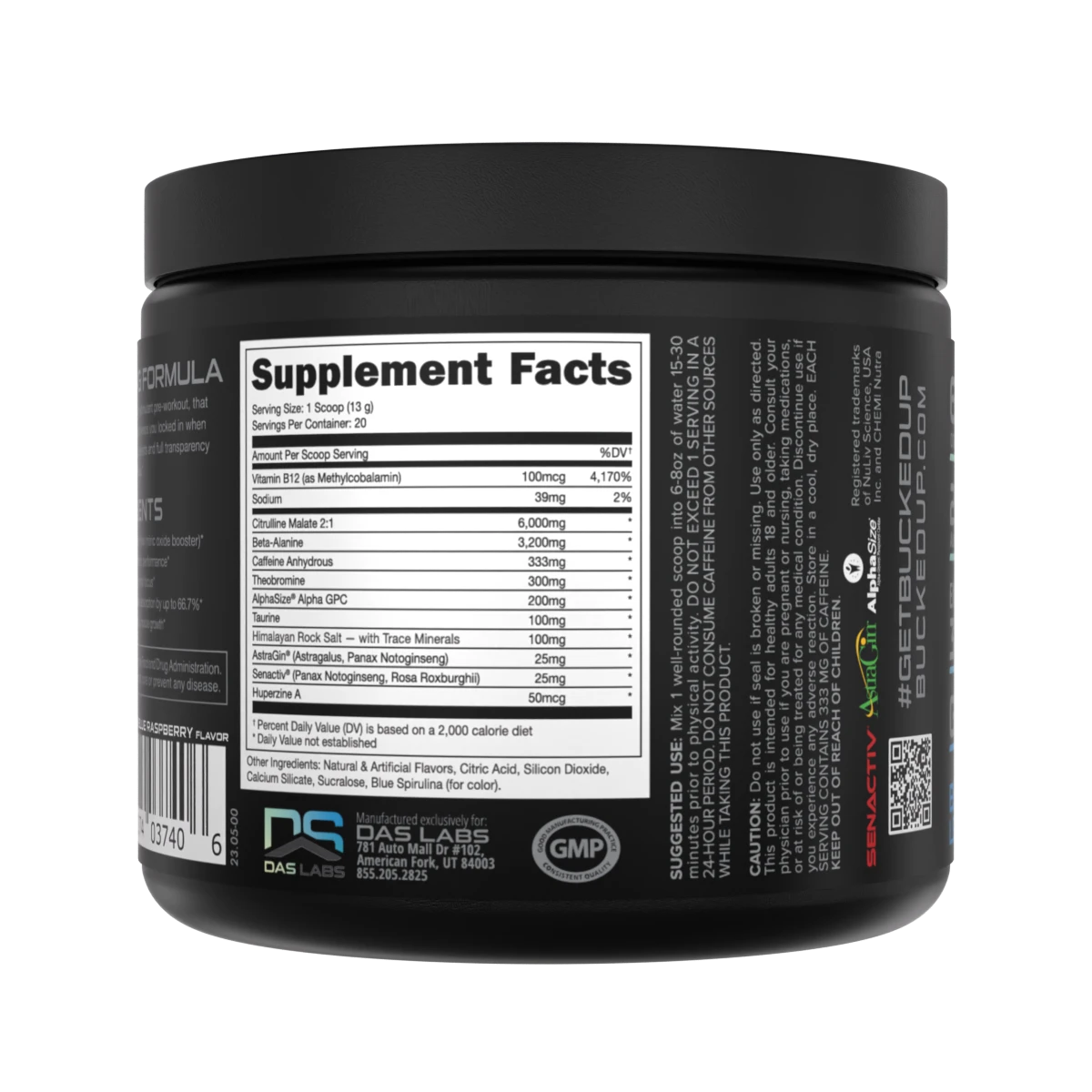 AU Woke AF High Stimulant PreWorkout 20 Serving Bucked Up AU